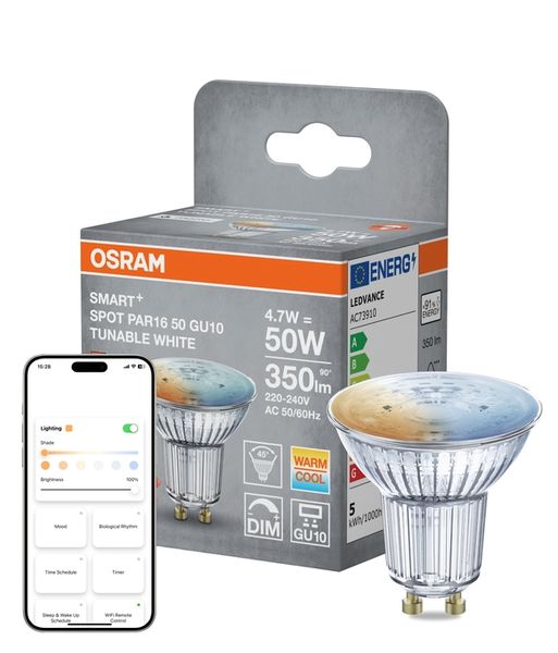 SMART+ MATTER Tunable White Spot PAR16 50 45° 4.7W GU10 Single Pack - , изображение 12