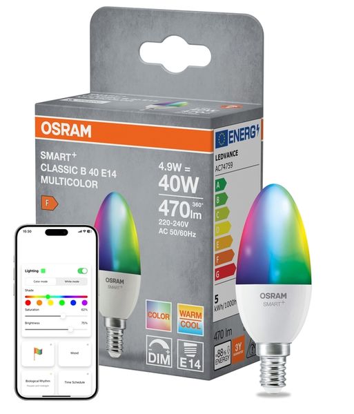 SMART+ MATTER Multicolor Classic B40 4.9W E14 - , изображение 7