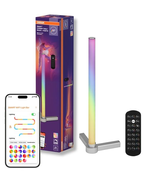 SMART WIFI CORNER TABLE Magic RGB Silver Remote Control - , изображение 3