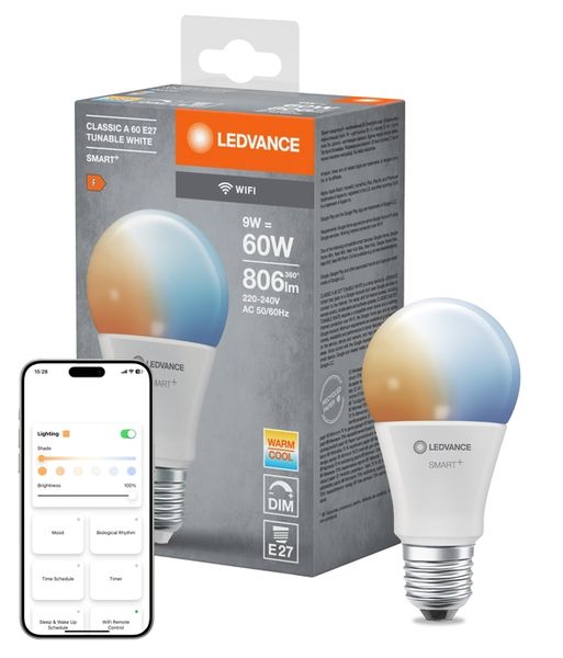 SMART WIFI A60 9W 230V TW FR E27 SINGLE PACK - , изображение 2