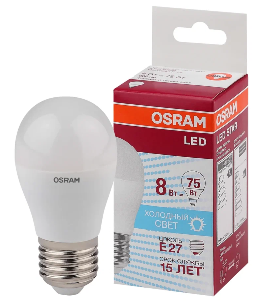 LS CLP 75    8W/840 (=75W) 220-240V FR  E27 806lm  150* 15000h - LED лампа OSRAM - , изображение 2