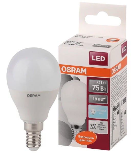 LS CLP 75    8W/840 (=75W) 220-240V FR  E14 806lm  150* 15000h - LED лампа OSRAM - , изображение 2