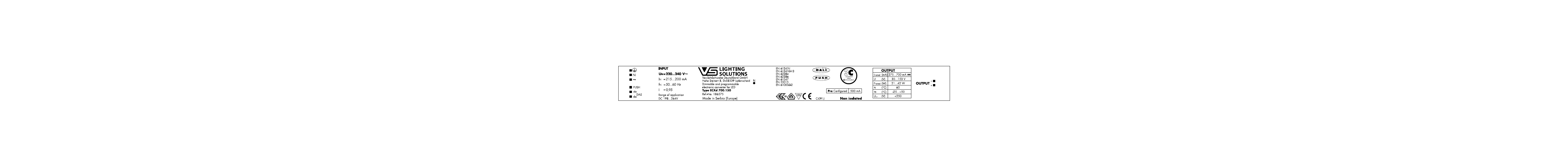 VS  21-42W  DALI/iProg    275-700mA   30-153V  ECXd  700.150  прогр/iProg  359x30x21мм   драйвер - , изображение 2