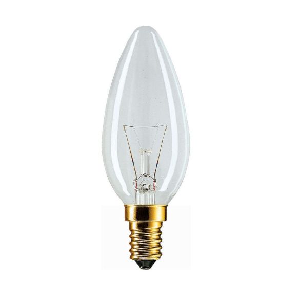 STANDART B35 CL 60W 230V E14 (свеча прозрачная d35x100) - лампа PHILIPS - 