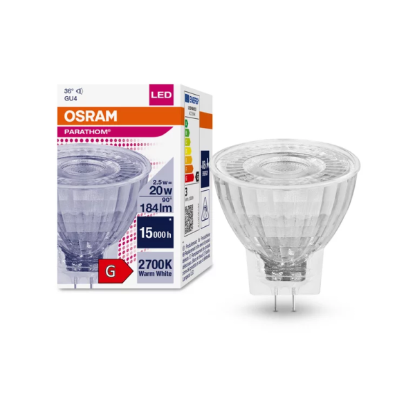 MR11 2.5W/827 (=20W) 36° 12V GU4 PARATHOM SPOT - LED ЛАМПА OSRAM - , изображение 2