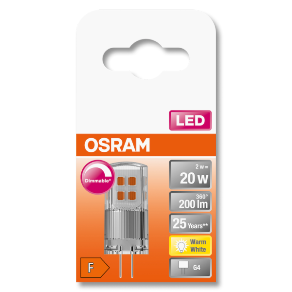LED PIN 20 320° DIM 2W 827 Clear G4 - , изображение 5