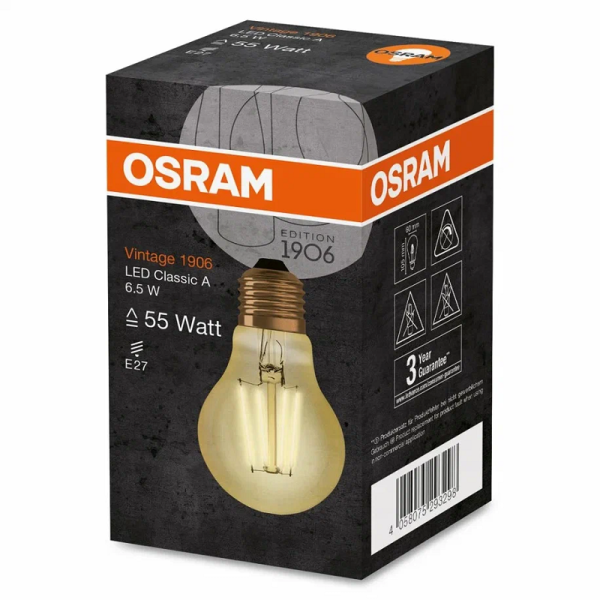 Vintage 1906 Classic A 50 Filament 6.5W 824 Gold E27 - , изображение 6