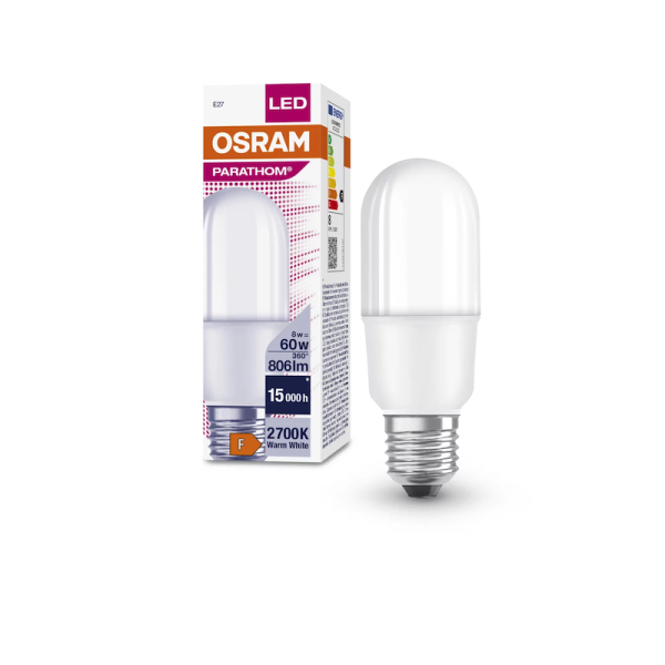 8W/827 (=60W) E27 PARATHOM STICK матовая - LED лампа OSRAM - , изображение 2