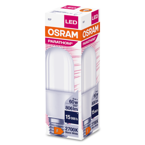 8W/827 (=60W) E27 PARATHOM STICK матовая - LED лампа OSRAM - , изображение 3