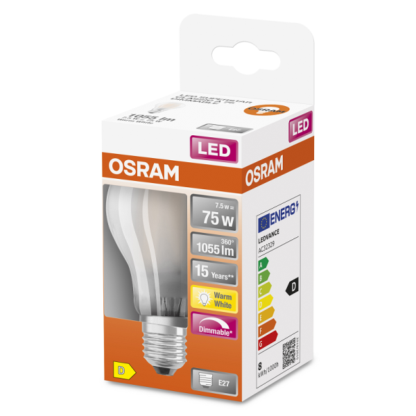 LED Superstar Classic A 75 Filament DIM 7.8W 827 Frosted E27 - , изображение 5