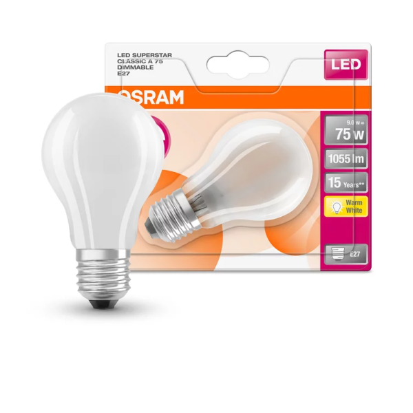 LED Superstar Classic A 75 Filament DIM 7.8W 827 Frosted E27 - , изображение 2