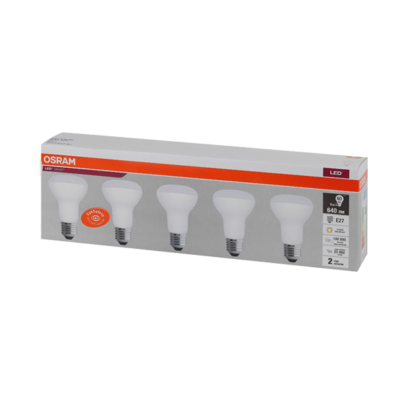LV R63 60 8SW/830 230V E27 Экопак1X5  RU OSRAM - 
