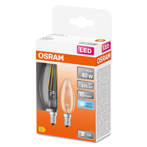 LED Star Classic B 40 Filament 4W 840 Clear E14 - , изображение 5