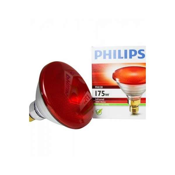 PHILIPS  PAR38  IR175R E27 230V d121x136  красная - инфракрасная лампа - , изображение 3