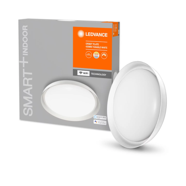 26W/3000-6500K (=150W) WI-FI Накладной светодиодный светильник Серый - SMART ORBIS PLATE RD 430 TW WT LEDVANCE - , изображение 2