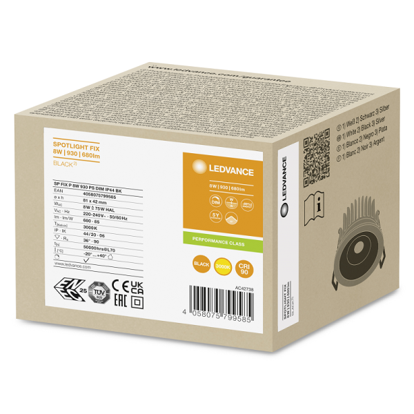 SP FIX P 8W 930 PS DIM IP44 BK - , изображение 14