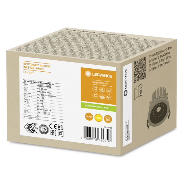 SP ADJ P 8W 930 PS DIM IP20 SI - , изображение 10
