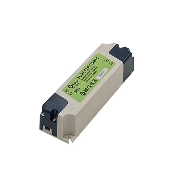 FL-PS SLPC12015  Pout= 15Вт, Uout=12В, Uin=175-240В, IP20, 100x29x22мм,   55г - пластик. транс-тор - 