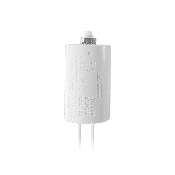 VS 20 мкФ ±10% 250V  d40x63  -25C/+85C  M8x10 (Пласт. корпус/провода 250мм) - Конденсатор - 