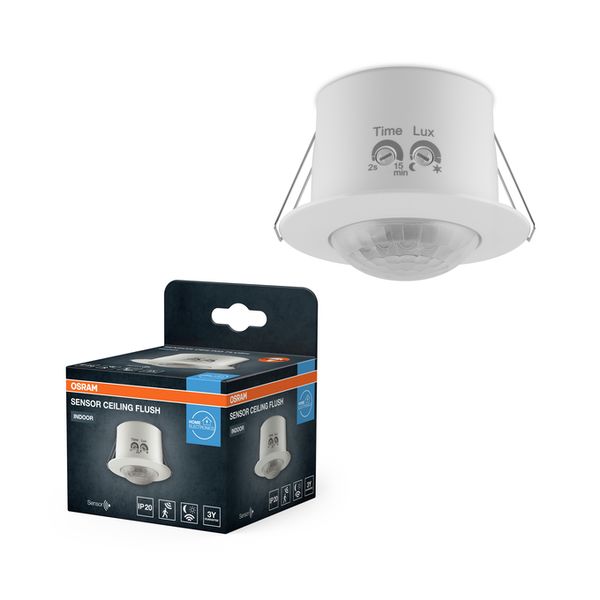 SENSOR CEILING FLUSH 360DEG IP20 WT - , изображение 3