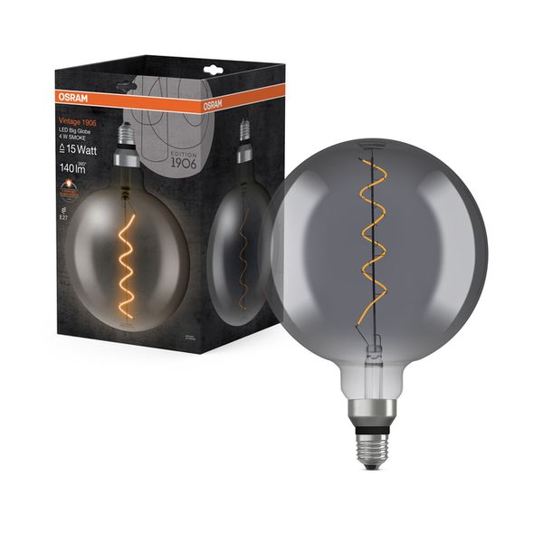 Vintage 1906 Big Globe 15 Filament 4W 818 Smoke E27 - , изображение 14