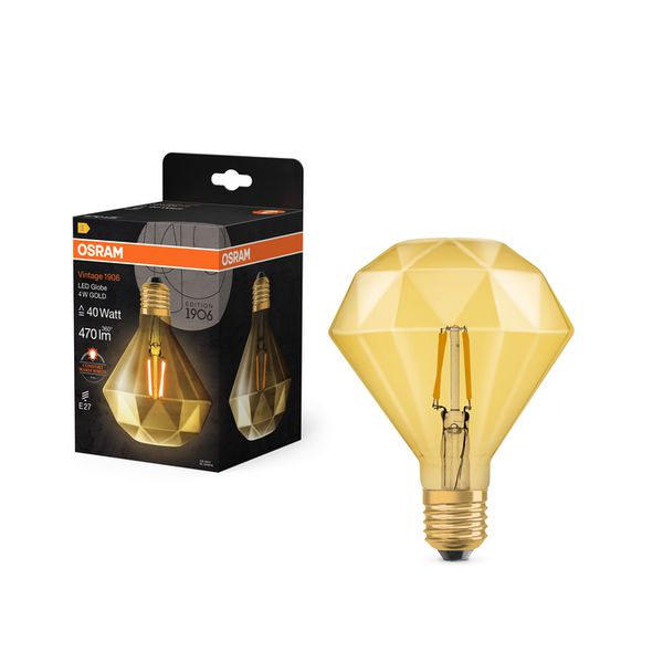 Vintage 1906 Edison 40 Filament Diamond 4W 824 Gold E27 - , изображение 11