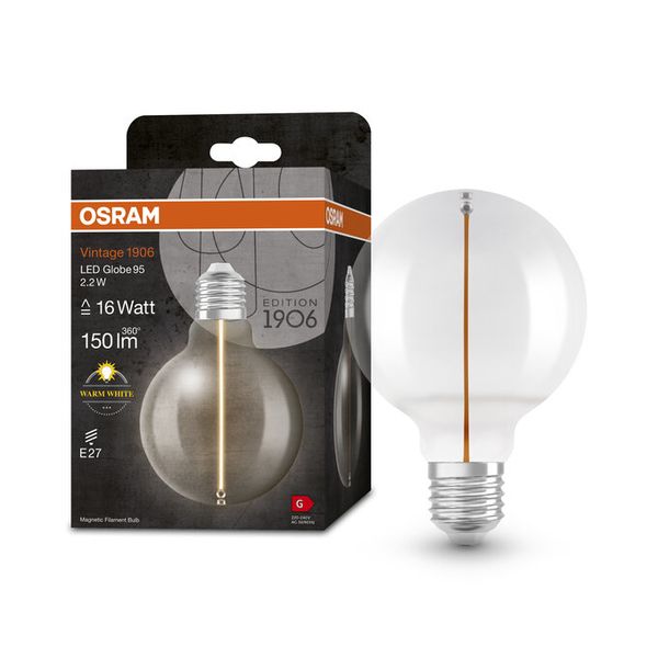 Vintage 1906 Globe 95 16 Filament Magnetic 2.2W 827 Clear E27 - , изображение 5