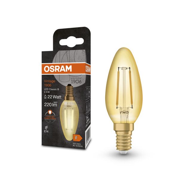 Vintage 1906 Classic B 22 Filament 2.5W 824 Gold E14 - , изображение 5