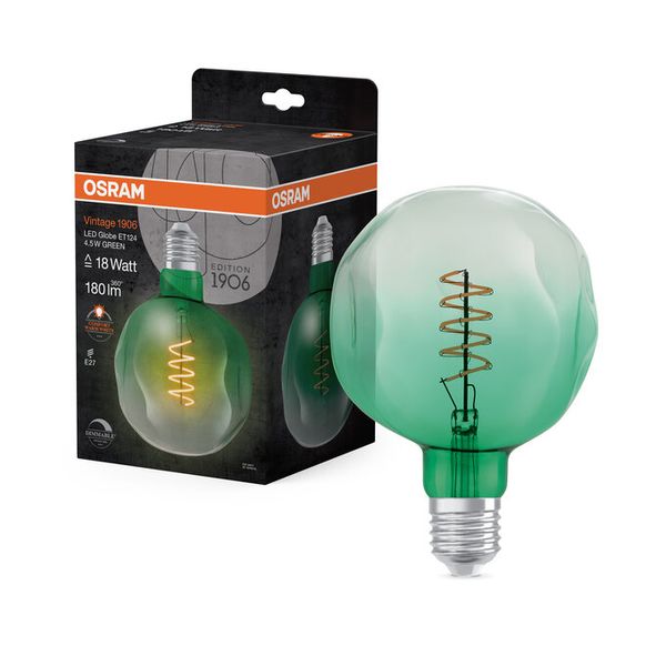 Vintage 1906 Globe ET 124 18 Filament DIM 4.5W 816 Green E27 - , изображение 8