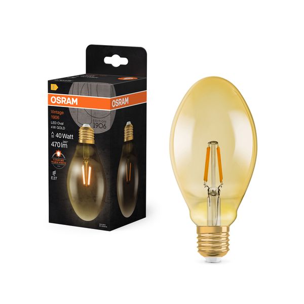 Vintage 1906 Oval 40 Filament 4W 824 Gold E27 - , изображение 8