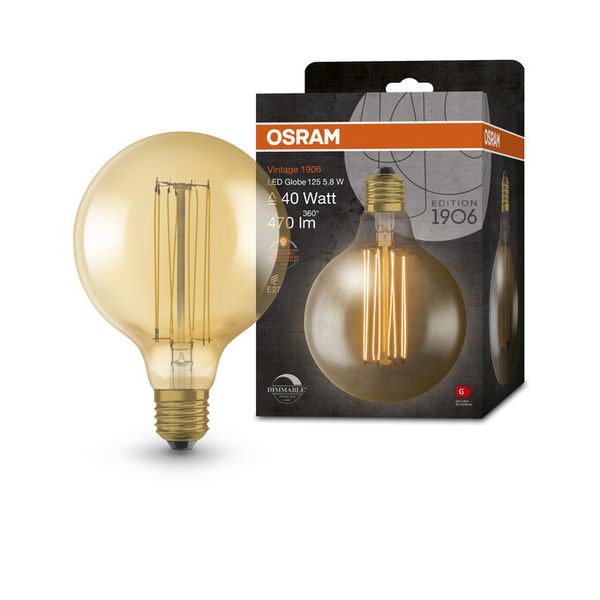Vintage 1906 Globe 125 40 Filament DIM 5.8W 822 Gold E27 - , изображение 8