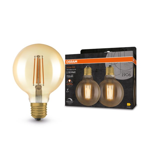 Vintage 1906 Globe 95 55 Filament DIM 6.5W 824 Gold E27 - , изображение 8