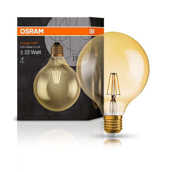 Vintage 1906 Globe 22 Filament 2.5W 824 Gold E27 - , изображение 7