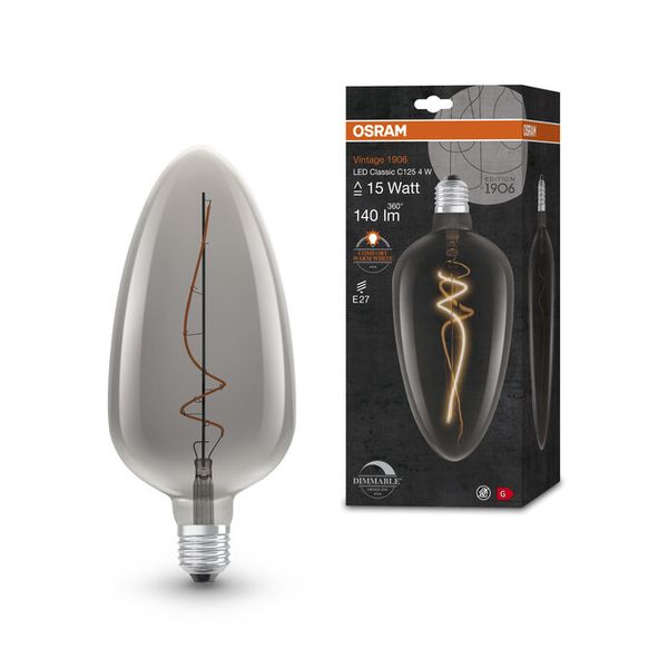 Vintage 1906 Classic A 125 15 Filament DIM 4W 818 Smoke E27 - , изображение 5
