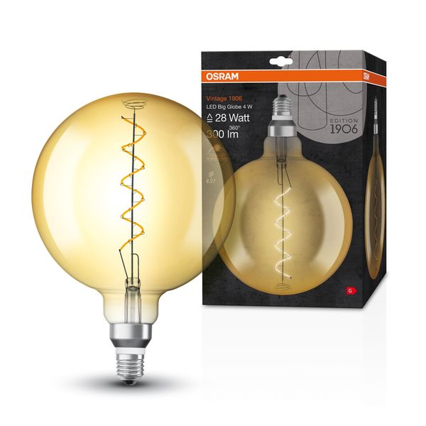 Vintage 1906 Big Globe 28 Filament 4W 820 Gold E27 - , изображение 11