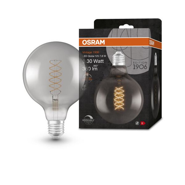 Vintage 1906 Globe 125 30 Filament DIM 7.8W 818 Smoke E27 - , изображение 5