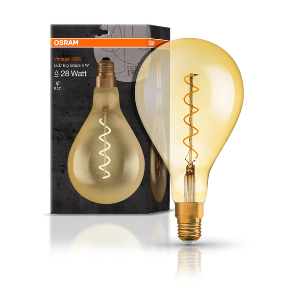 Vintage 1906 Filament Big Grape 4W 820 Gold E27 - , изображение 5