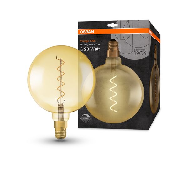 Vintage 1906 Big Globe 28 Filament DIM 4W 820 Gold E27 - , изображение 5