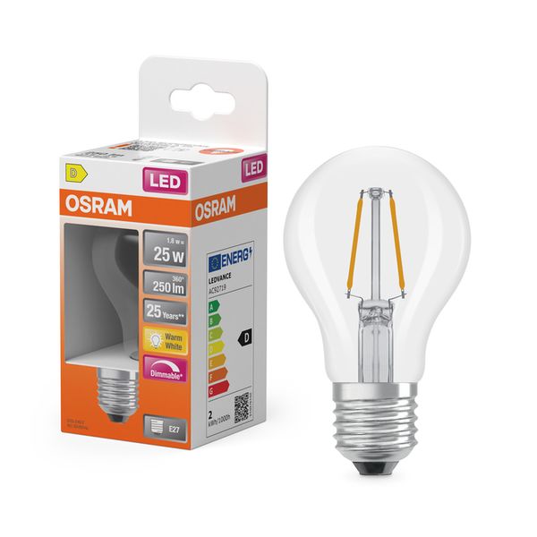 LED Superstar Classic A 25 Filament DIM 1.8W 827 Clear E27 - , изображение 8