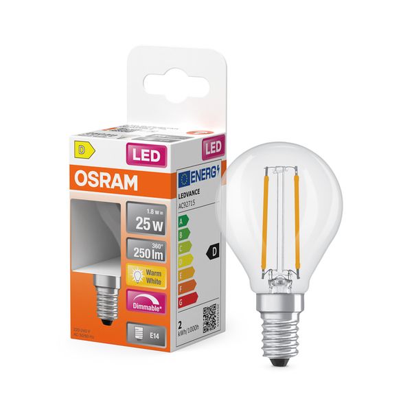 LED Superstar Classic P 25 Filament DIM 1.8W 827 Clear E14 - , изображение 8