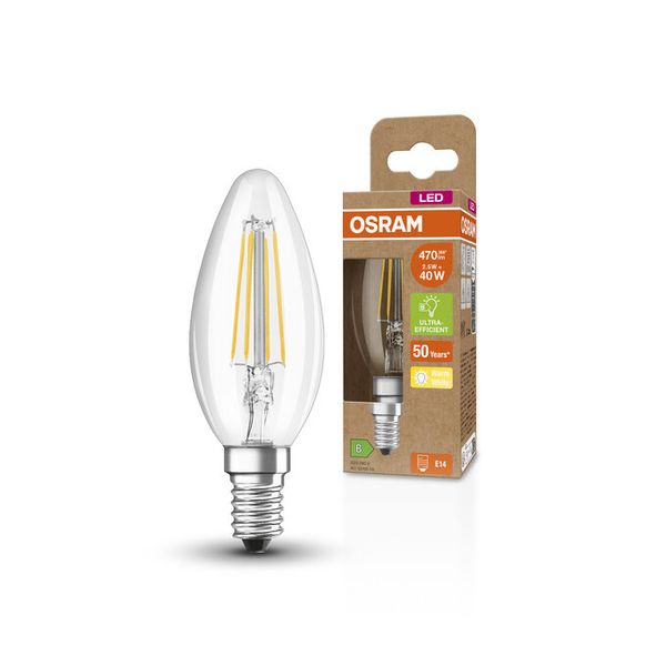 LED Classic B 40 Filament Energy efficiency class B 2.5W 827 Clear E14 - , изображение 6