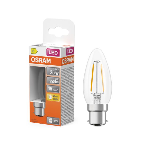 LED Star Classic B 25 Filament 1.8W 827 Clear B22d - , изображение 8