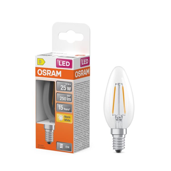LED Star Classic B 25 Filament 1.8W 827 Clear E14 - , изображение 8