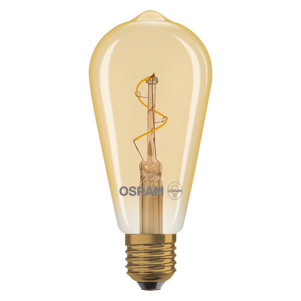 Vintage 1906 Edison Spiral Filament 1.8W 822 Gold E27 - , изображение 2