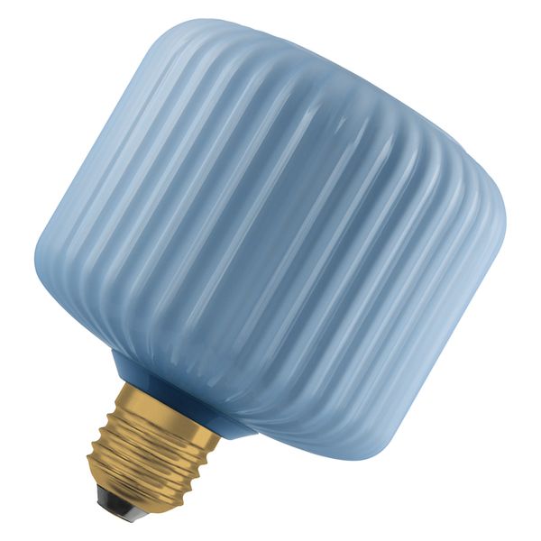 DECOR LED FLAT LAMP 3.5W 827 E27 Non-DIM IN COLOURED GLASS SQUARE BLUE - 