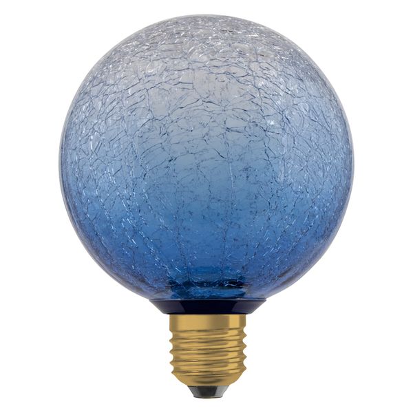 DECOR LED FLAT LAMP 3.5W 827 E27 Non-Dim IN CRACKED GLASS ROUND BLUE - , изображение 4