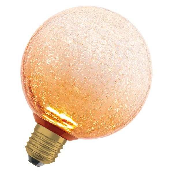 DECOR LED FLAT LAMP 3.5W 827 E27 Non-Dim IN CRACKED GLASS ROUND ORANGE - , изображение 14