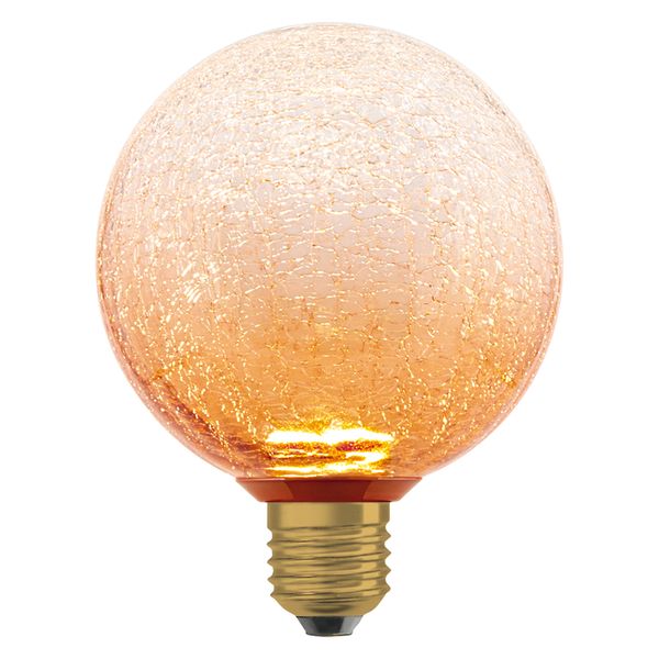 DECOR LED FLAT LAMP 3.5W 827 E27 Non-Dim IN CRACKED GLASS ROUND ORANGE - , изображение 16