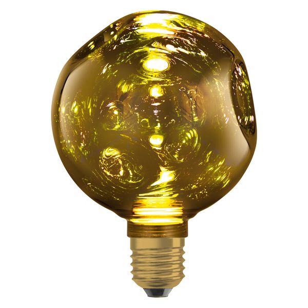 DECOR LED FLAT LAMP 3.5W 827 E27 Non-DIM IN ELECTRO GLASS SMALL GOLD - , изображение 14