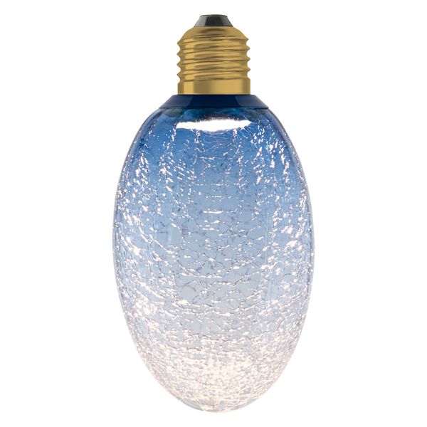 DECOR LED FLAT LAMP 3.5W 827 E27 Non-Dim IN CRACKED GLASS LONG BLUE - , изображение 12